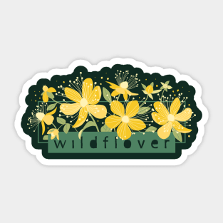 Wildflowers. St. John's wort Sticker